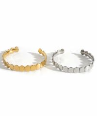 バングル 太め 【HALVA ハルヴァ】 シルバー ジュエリー レディース 太め ワイド ブレスレット シルバー925 SV925 シンプル silver925 ワイドバングル カーブ プレーン カフ 大ぶり 太バングル おしゃれ