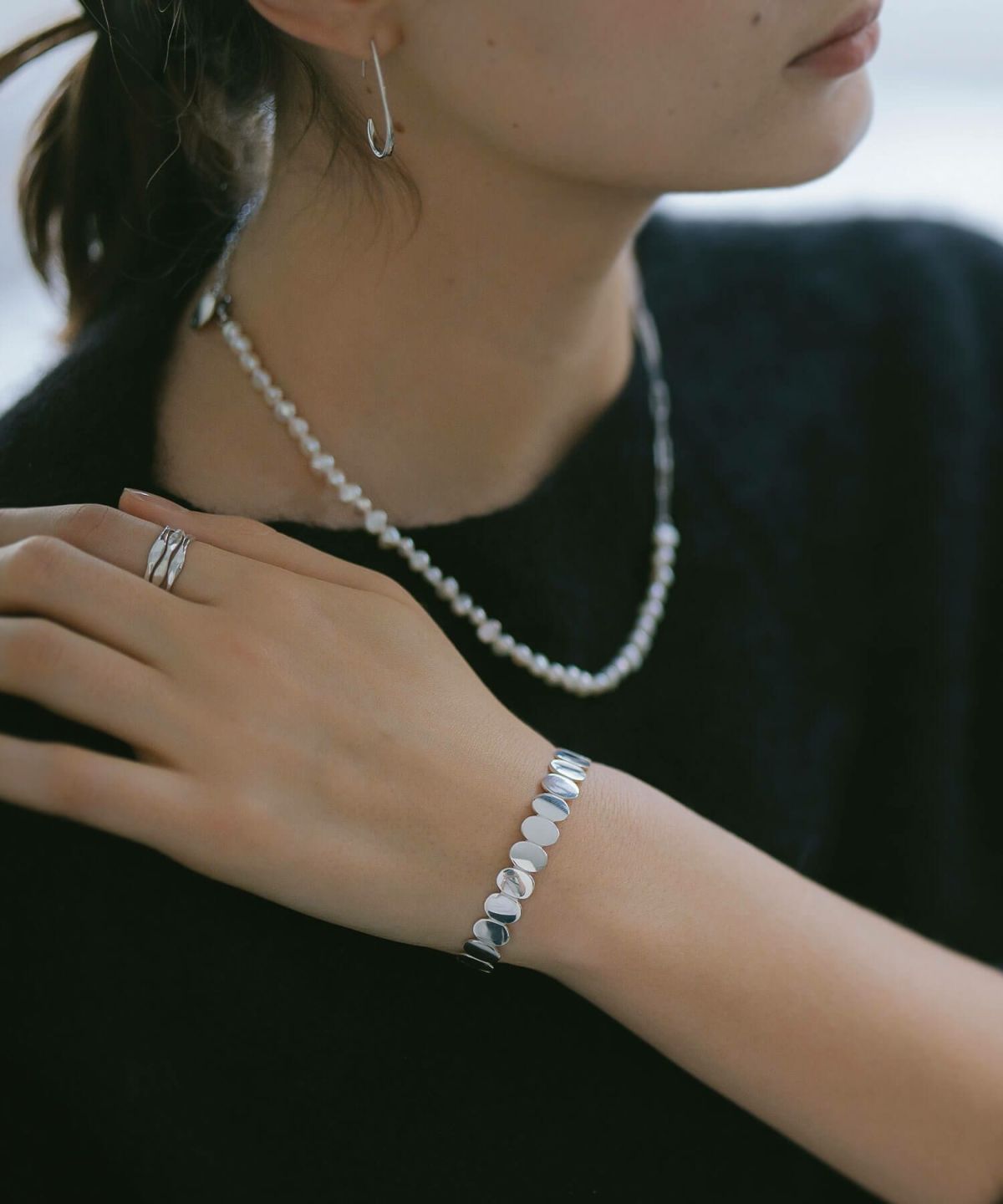 バングル 太め 【HALVA ハルヴァ】 シルバー ジュエリー レディース 太め ワイド ブレスレット シルバー925 SV925 シンプル silver925 ワイドバングル カーブ プレーン カフ 大ぶり 太バングル おしゃれ