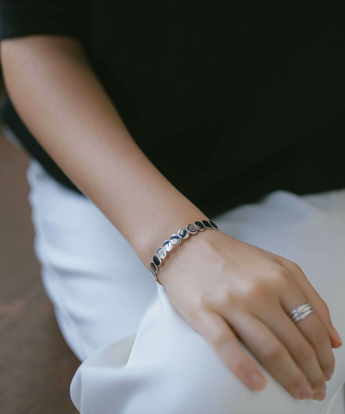 バングル 太め 【HALVA ハルヴァ】 シルバー ジュエリー レディース 太め ワイド ブレスレット シルバー925 SV925 シンプル silver925 ワイドバングル カーブ プレーン カフ 大ぶり 太バングル おしゃれ