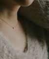 ネックレス レディース シンプル シルバー925 18K仕上げ 【itiy イティ】 ハート クロス 丸 サークル 小粒モチーフ 小豆チェーン 長さ38cm 40cm 大人 可愛い おしゃれ