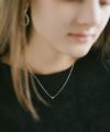 ネックレス レディース シンプル シルバー925 18K仕上げ 【itiy イティ】 ハート クロス 丸 サークル 小粒モチーフ 小豆チェーン 長さ38cm 40cm 大人 可愛い おしゃれ