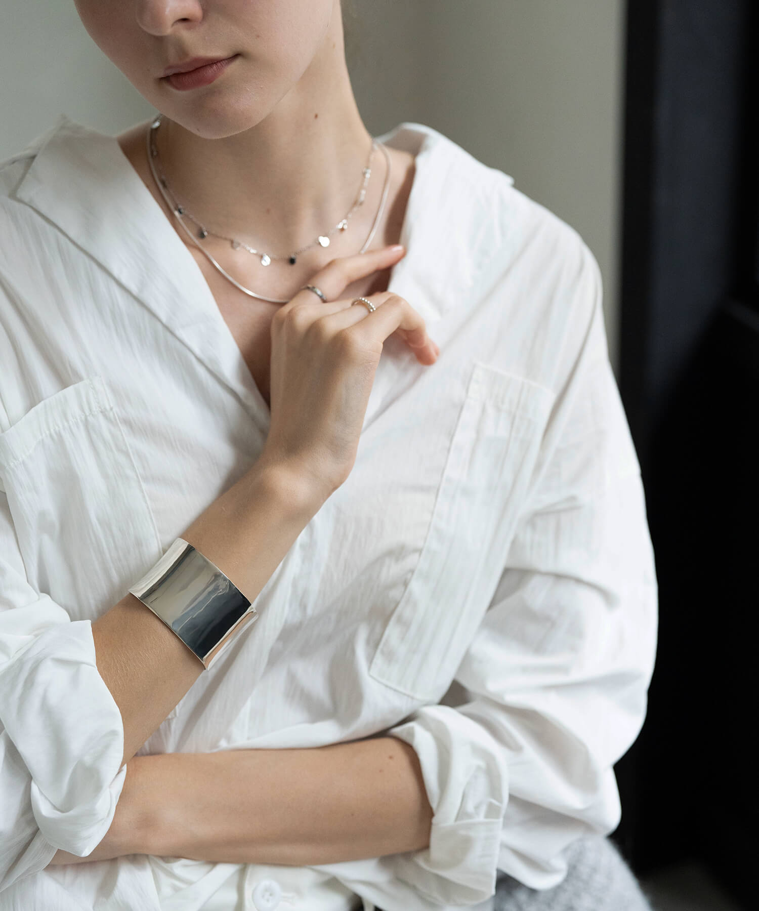 シルバー925 バングル 太め【Karpos カルポス】 シルバー バングル シルバー ワイド カフ バングル ジュエリー アクセサリー レディース 幅広 太め ブレスレット シルバー925 SV925 シンプル silver925 カーブ シンプル ボーンカフ カフ 太バングル