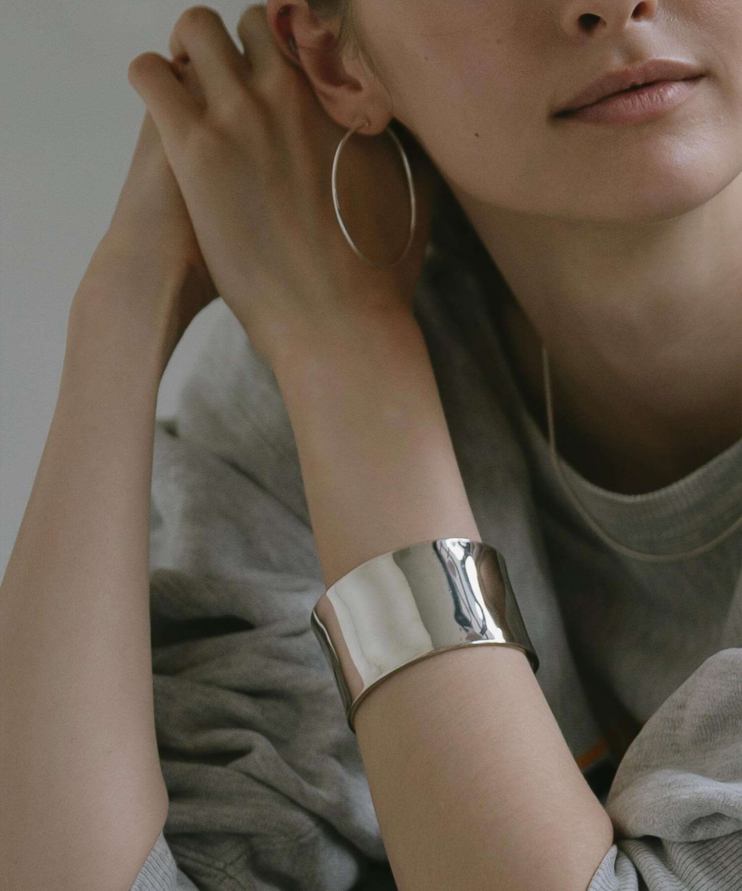 シルバー925 バングル 太め【Karpos カルポス】 シルバー バングル シルバー ワイド カフ バングル ジュエリー アクセサリー レディース 幅広 太め ブレスレット シルバー925 SV925 シンプル silver925 カーブ シンプル ボーンカフ カフ 太バングル