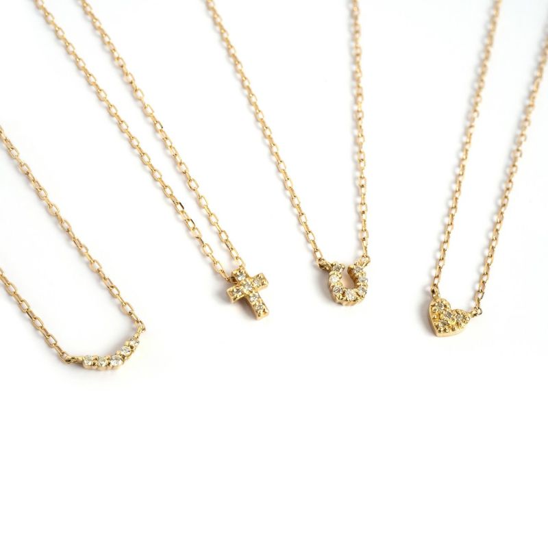 Tiny Diamond Motif Gold Necklace MELE NK -メレネックレス- | Ops.(オプス)公式ストア