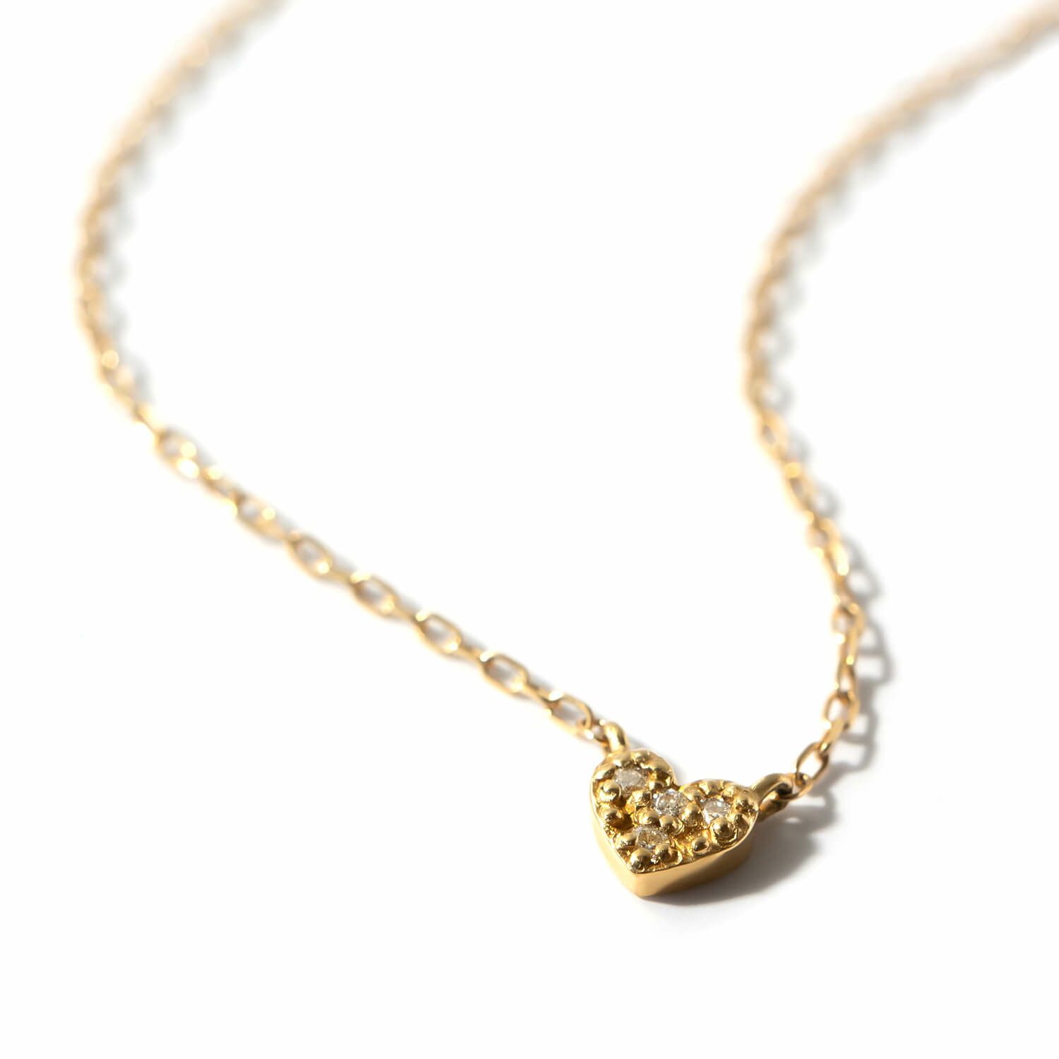 ネックレス ハート ダイヤモンド レディース ブランド 18K 18金