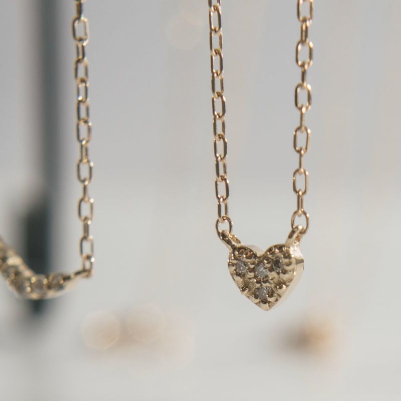 Tiny Diamond Motif Gold Necklace MELE NK -メレネックレス- | Ops.(オプス)公式ストア