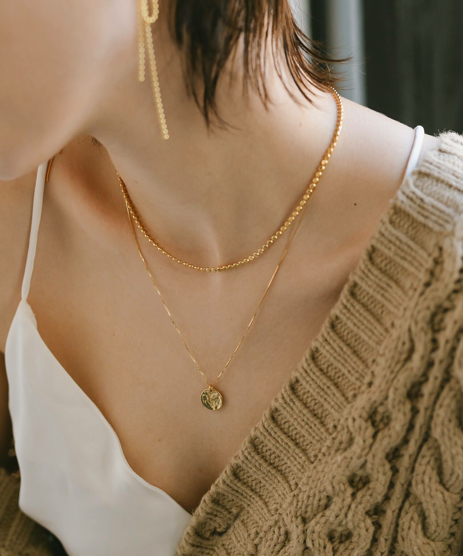 コイン ネックレス レディース シンプル シルバー ネックレス 【Novac ノバック】  金属アレルギー対応 シルバー925 silver925 おしゃれ 大人 可愛い ブランド コインネックレス