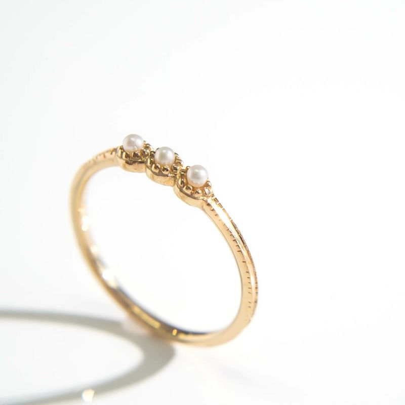 K10 Baby Pearl Gold Ring ORIDA -オリダ- | Ops.(オプス)公式ストア