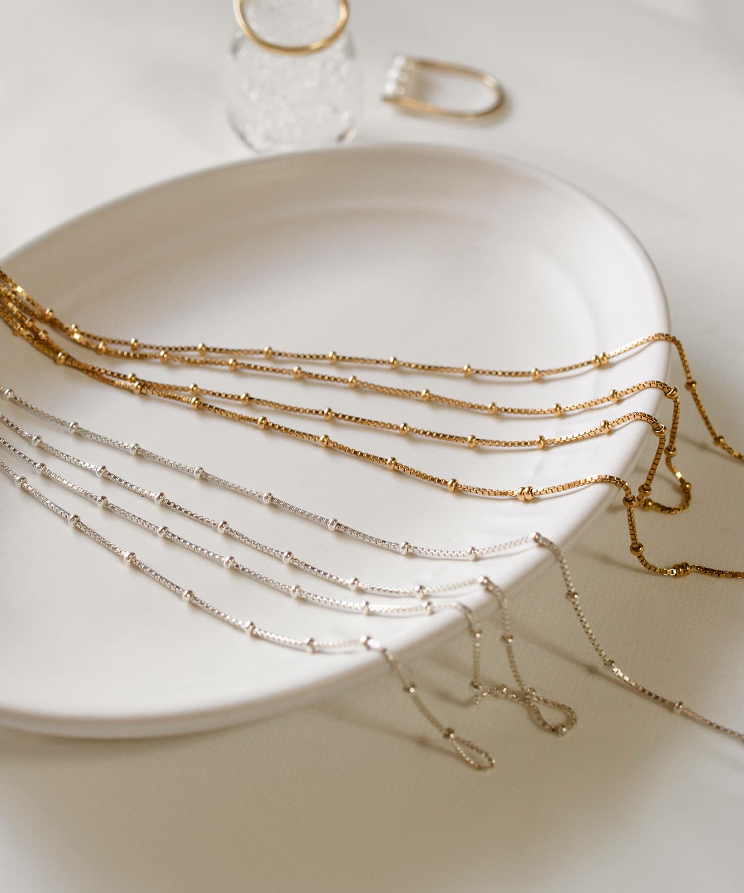 【ドラマ衣装協力】ネックレスチェーンのみ ネックレス シルバー レディース 金属アレルギー対応 【Arete アレーテ】 チェーンだけ シンプル 2連 ロング メンズ 2本セット シルバー925 ゴールド ショート 18金 仕上げ k18 ニッケルフリー 長さ38cm 50cm おしゃれ 大人 可愛い