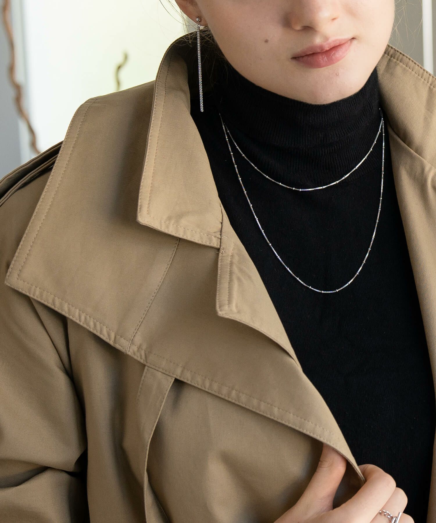 【ドラマ衣装協力】ネックレスチェーンのみ ネックレス シルバー レディース 金属アレルギー対応 【Arete アレーテ】 チェーンだけ シンプル 2連 ロング メンズ 2本セット シルバー925 ゴールド ショート 18金 仕上げ k18 ニッケルフリー 長さ38cm 50cm おしゃれ 大人 可愛い