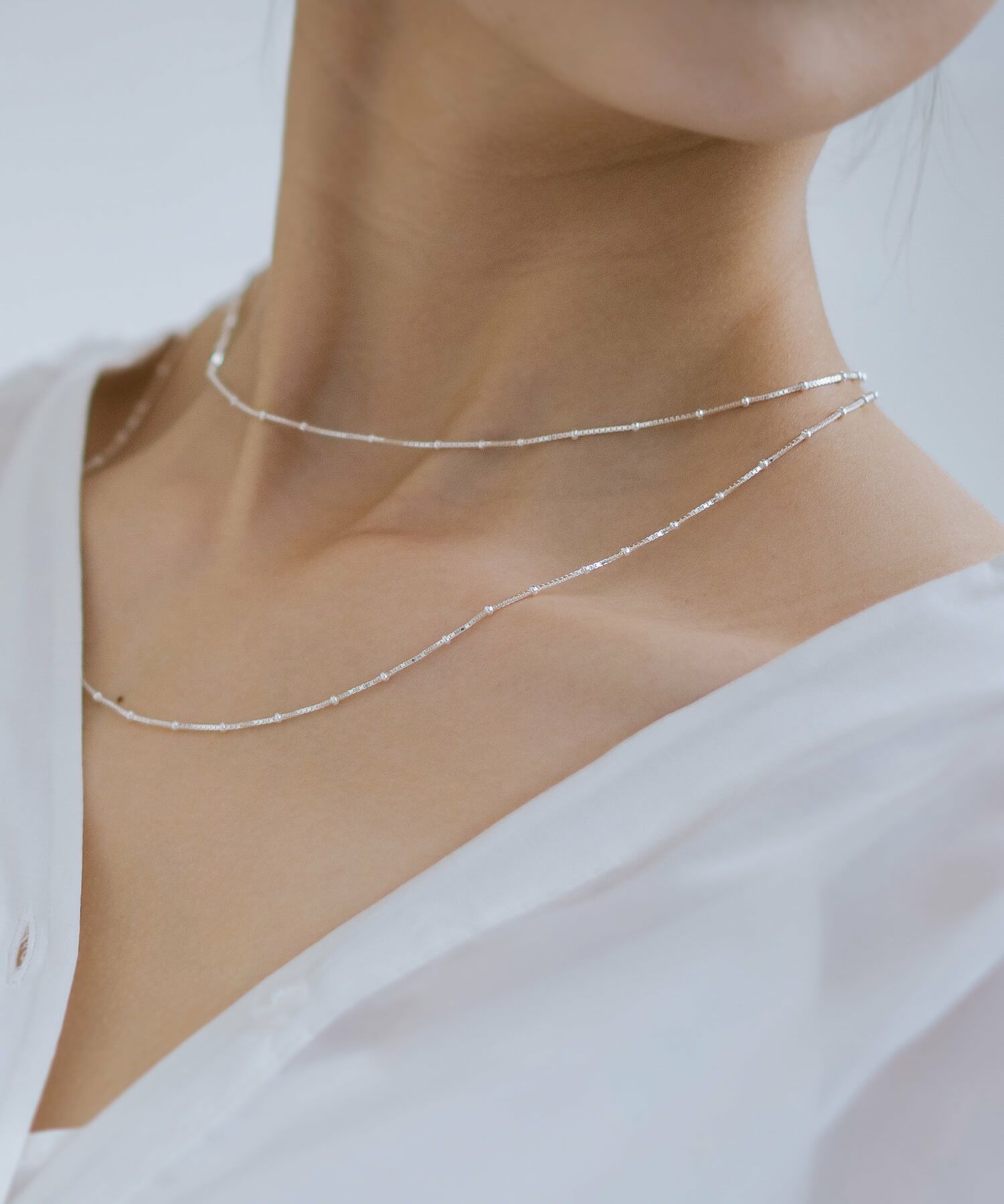 【ドラマ衣装協力】ネックレスチェーンのみ ネックレス シルバー レディース 金属アレルギー対応 【Arete アレーテ】 チェーンだけ シンプル 2連 ロング メンズ 2本セット シルバー925 ゴールド ショート 18金 仕上げ k18 ニッケルフリー 長さ38cm 50cm おしゃれ 大人 可愛い