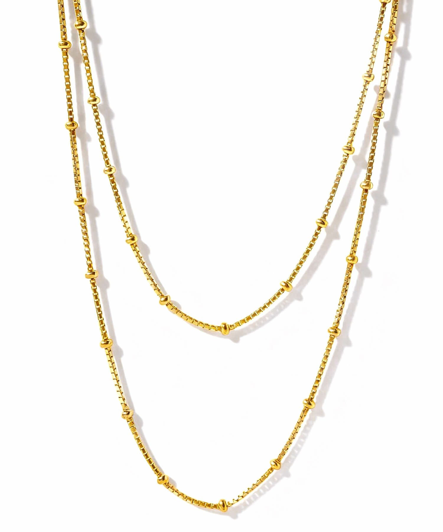 【ドラマ衣装協力】ネックレスチェーンのみ ネックレス シルバー レディース 金属アレルギー対応 【Arete アレーテ】 チェーンだけ シンプル 2連 ロング メンズ 2本セット シルバー925 ゴールド ショート 18金 仕上げ k18 ニッケルフリー 長さ38cm 50cm おしゃれ 大人 可愛い