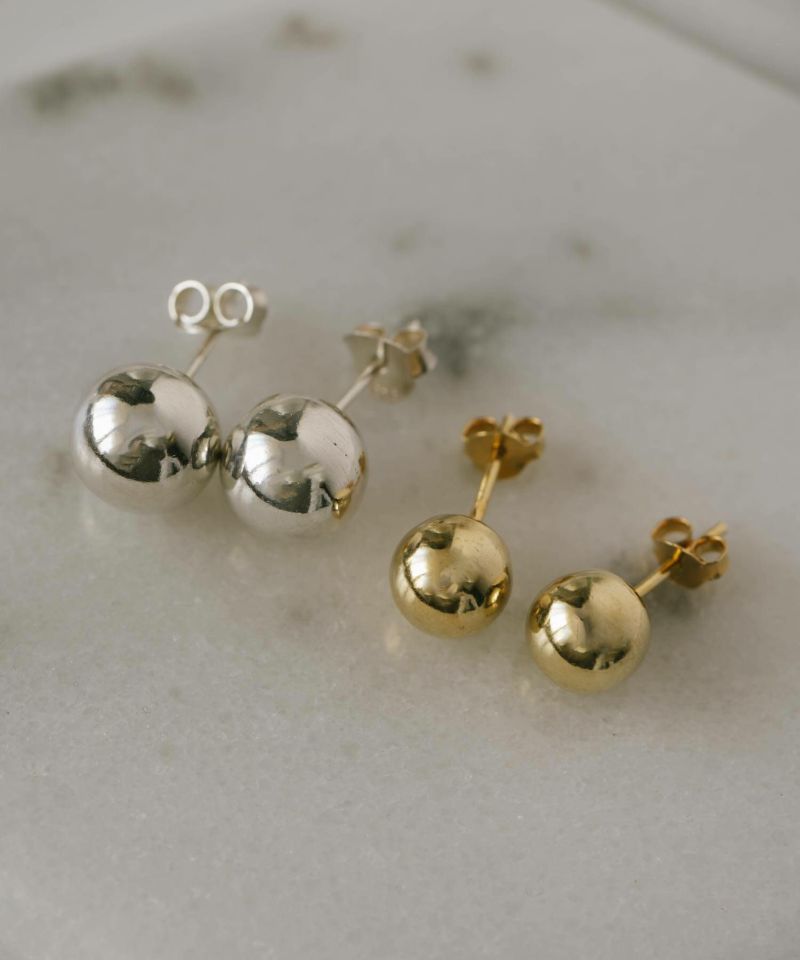 Silver925 Round Ball Stud Earrings Helmie ヘルミー Ops オプス 公式ストア