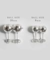 8mm 10mm シルバー925 ピアス レディース シンプル 【HELMIE ヘルミー】 ボールピアス ピアス ゴールド ピアス Silver925 金属アレルギー対応 両耳用 ピアス ピアス カジュアル フォーマル