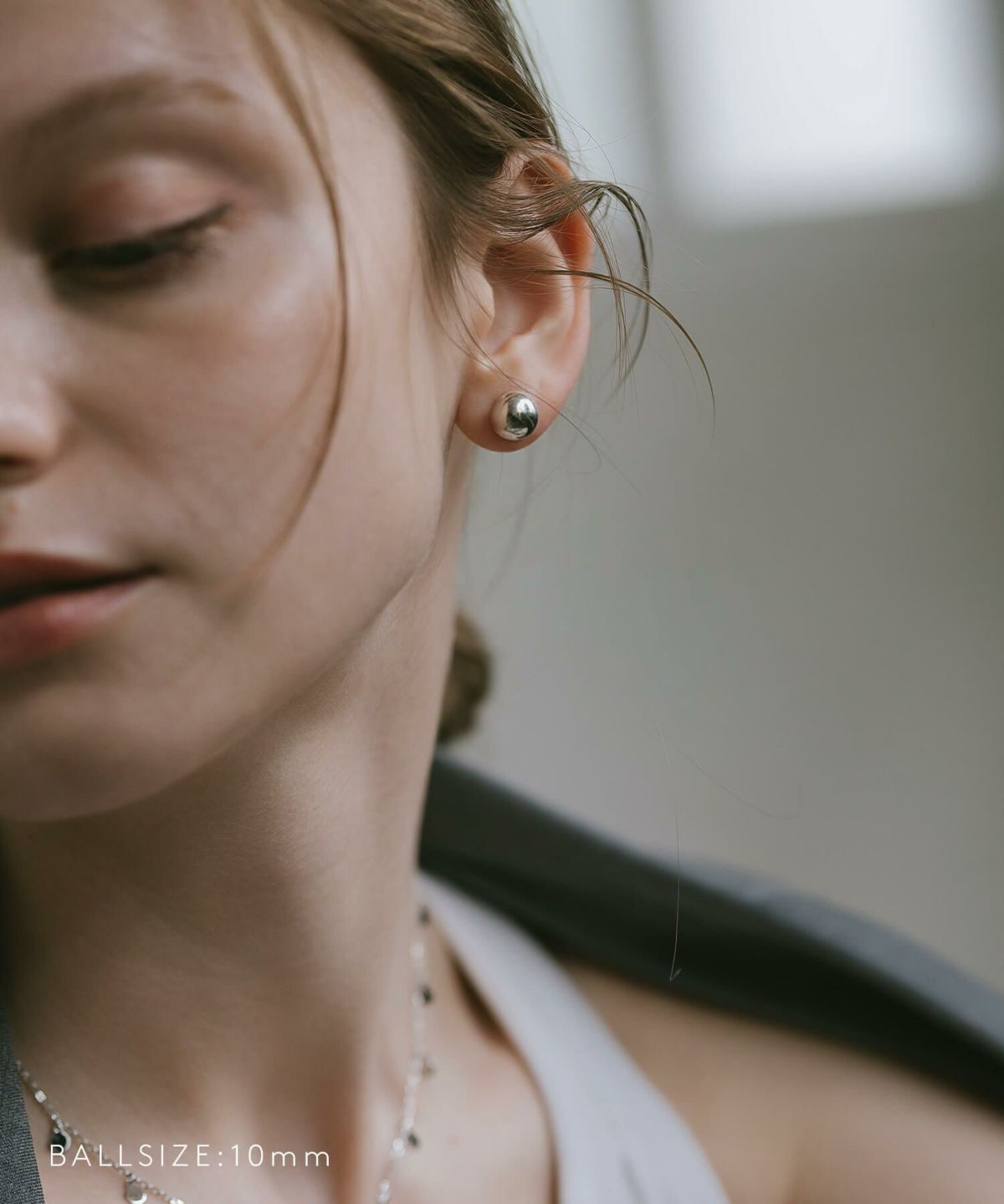 ピアスキャッチボールシルバー925大きめ大ぶり丸玉【HELMIEヘルミー】ピアス丸イエローゴールドスタッドピアスボールボールピアスメタルボール円形ピアス金属アレルギー18金ピアスゴールド大ぶり金属アレルギーピアス