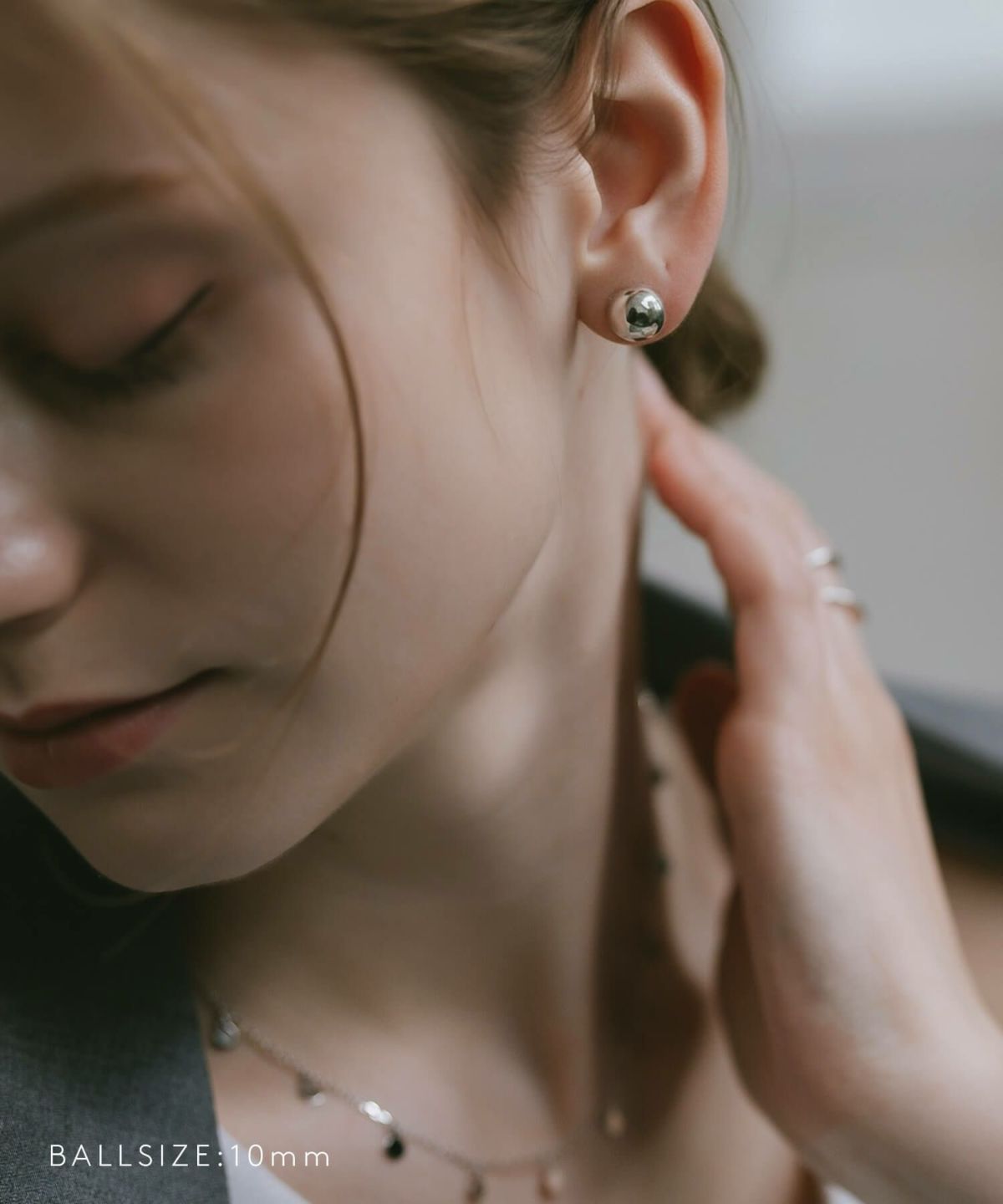 ピアスキャッチボールシルバー925大きめ大ぶり丸玉【HELMIEヘルミー】ピアス丸イエローゴールドスタッドピアスボールボールピアスメタルボール円形ピアス金属アレルギー18金ピアスゴールド大ぶり金属アレルギーピアス