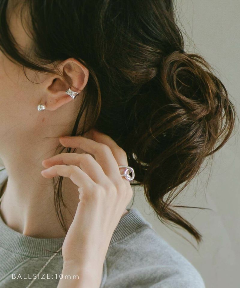 Silver925 Round Ball Stud Earrings HELMIE -ヘルミー- | Ops.(オプス)公式ストア