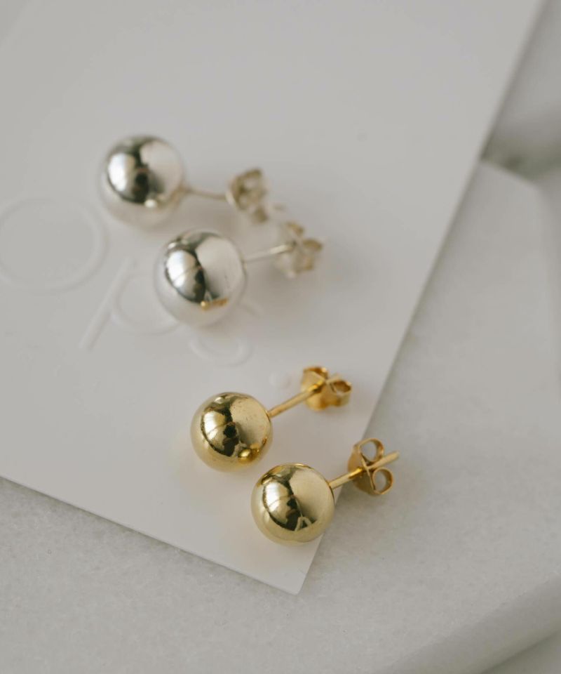 Silver925 Round Ball Stud Earrings HELMIE -ヘルミー- | Ops.(オプス
