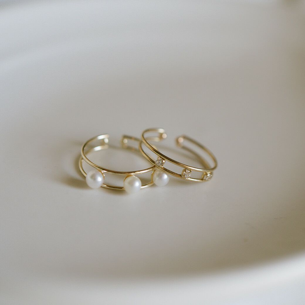 ピンキーリング兼用 地金K10 イヤーカフ イヤカフ パール シンプル レディース ノンホールピアス ピアリング 華奢 【JEMMY ジェミー】 10k ゴールド イヤリング 金属アレルギー対応 片耳用 フック ピアス カジュアル フォーマル おしゃれ 日本製 甲府 パール