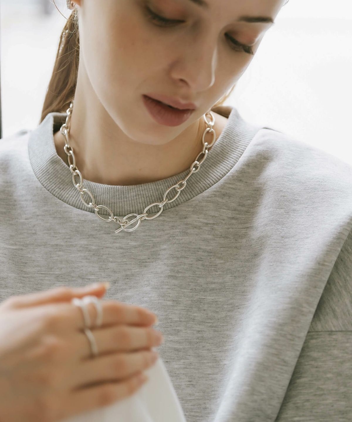 シルバー925 ネックレス 太め チェーン 大ぶり チョーカー シンプル 【CARCHE カルチェ 】 レディース ネックレスチェーン チェーンネックレス カジュアル フォーマル 金属アレルギー 安心 ジュエリー アクセサリー 地金 おしゃれ 極太