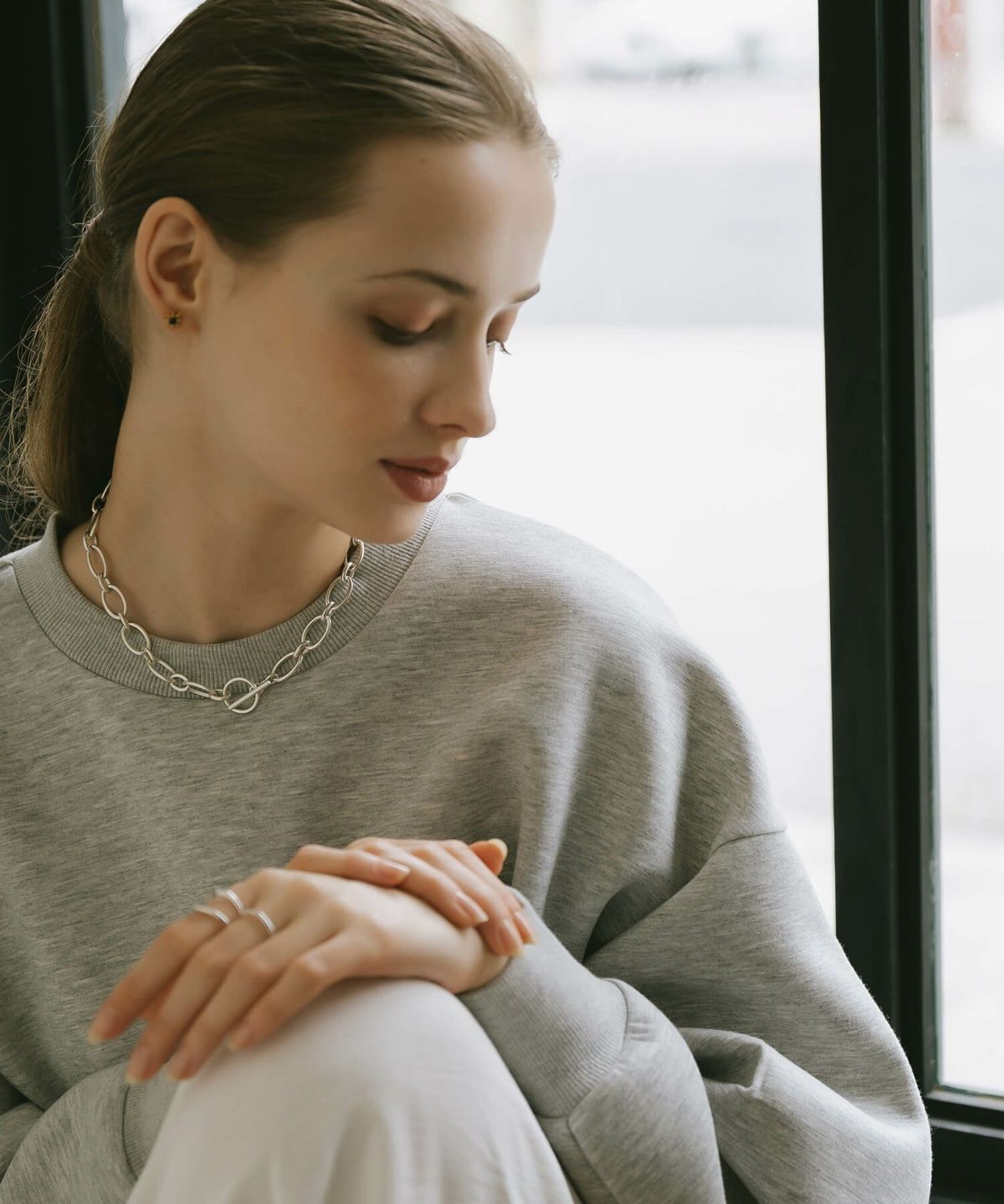 シルバー925 ネックレス 太め チェーン 大ぶり チョーカー シンプル 【CARCHE カルチェ 】 レディース ネックレスチェーン チェーンネックレス カジュアル フォーマル 金属アレルギー 安心 ジュエリー アクセサリー 地金 おしゃれ 極太