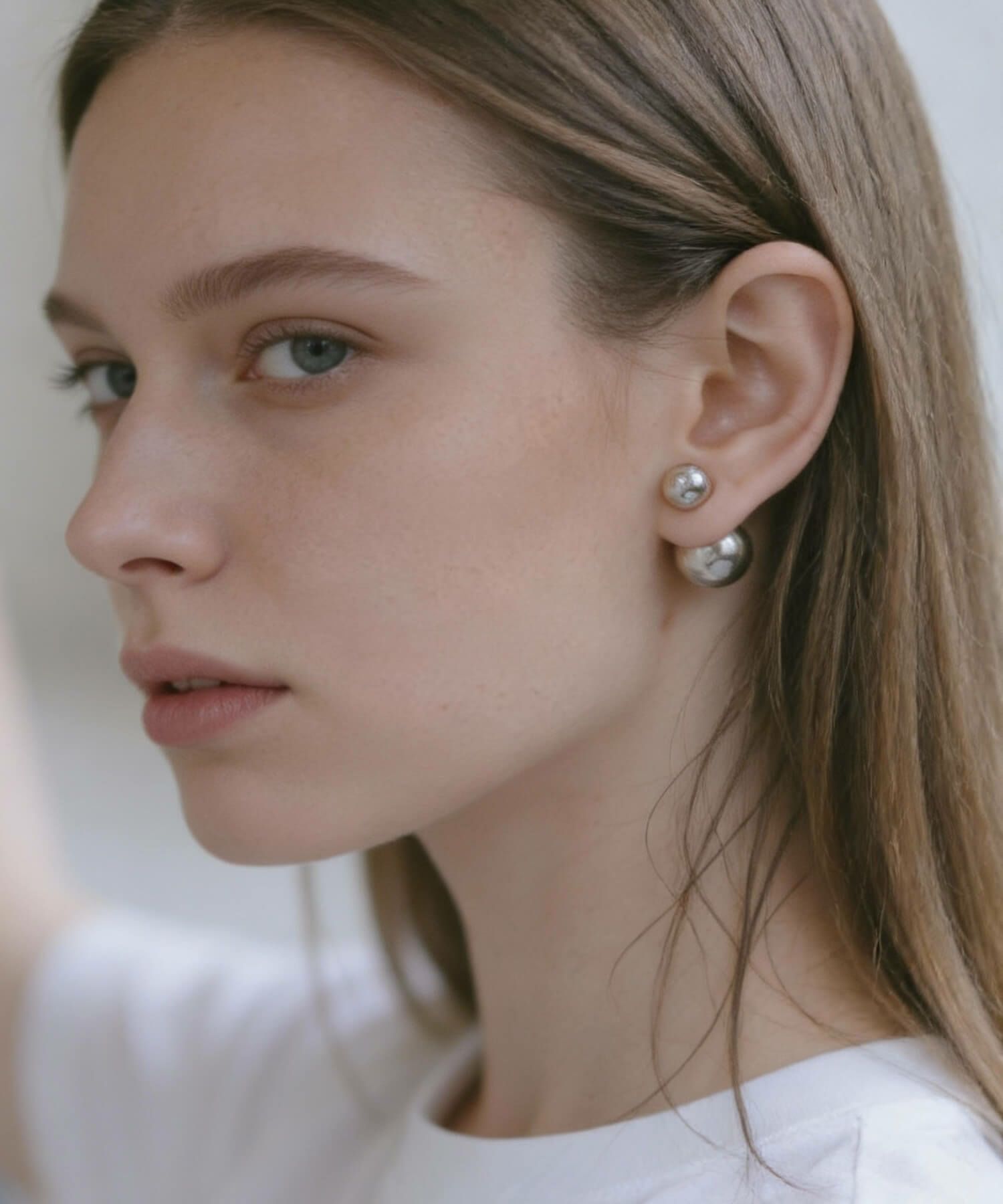 【訳ありアウトレット品】シルバー ピアス 【Pallo パロ】 silver925 シルバー925 バックキャッチピアス ダブルキャッチ シルバーピアス 大ぶり 両耳用 丸玉 シルバー トライバルピアス レトロ