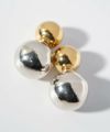 【訳ありアウトレット品】シルバー ピアス 【Pallo パロ】 silver925 シルバー925 バックキャッチピアス ダブルキャッチ シルバーピアス 大ぶり 両耳用 丸玉 シルバー トライバルピアス レトロ
