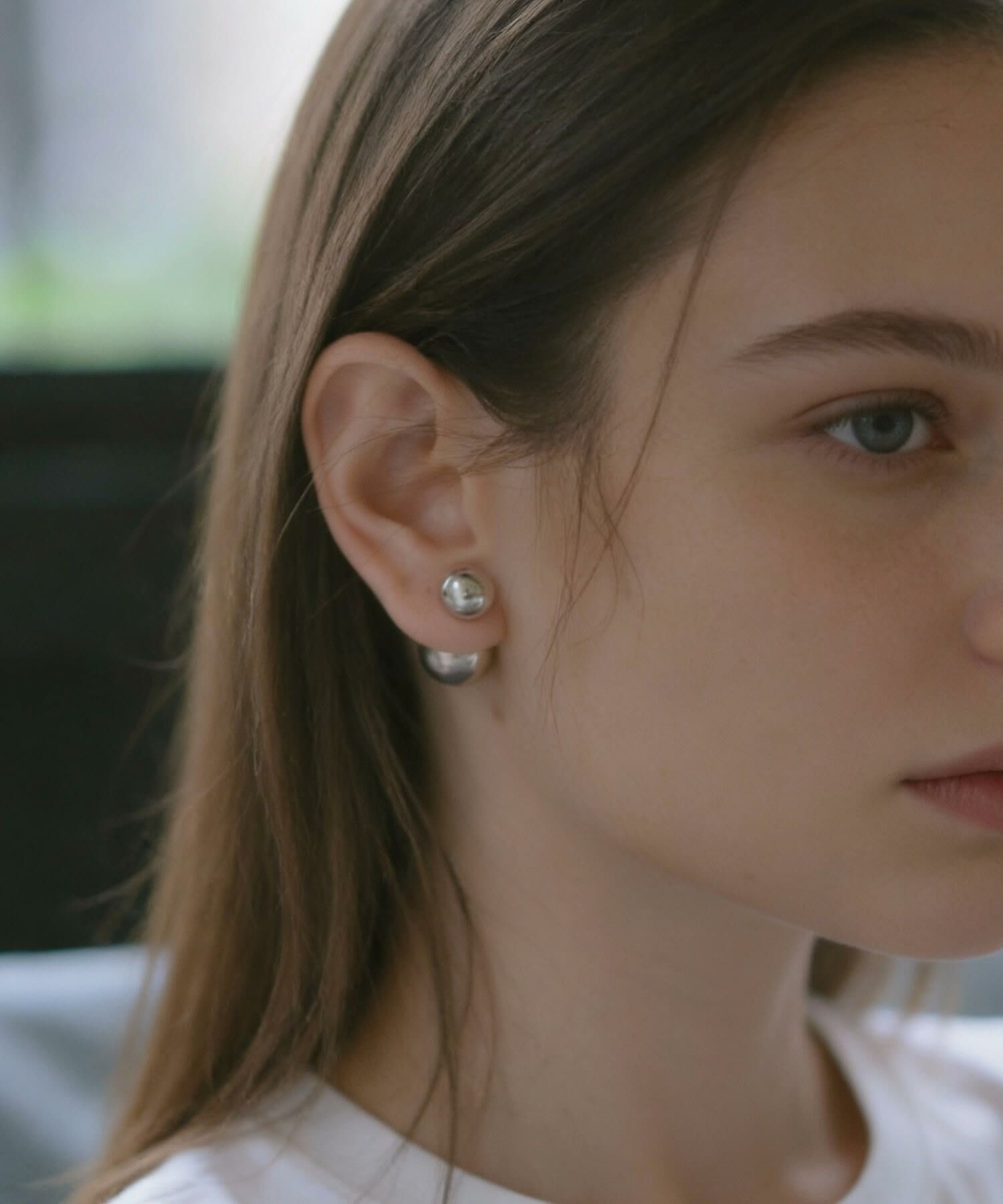 【訳ありアウトレット品】シルバー ピアス 【Pallo パロ】 silver925 シルバー925 バックキャッチピアス ダブルキャッチ シルバーピアス 大ぶり 両耳用 丸玉 シルバー トライバルピアス レトロ