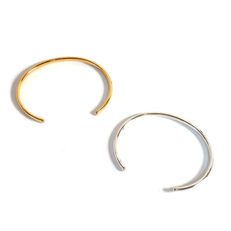 Silver925 Smooth Round Open Bangle LADIER -ラディエール- | Ops ...
