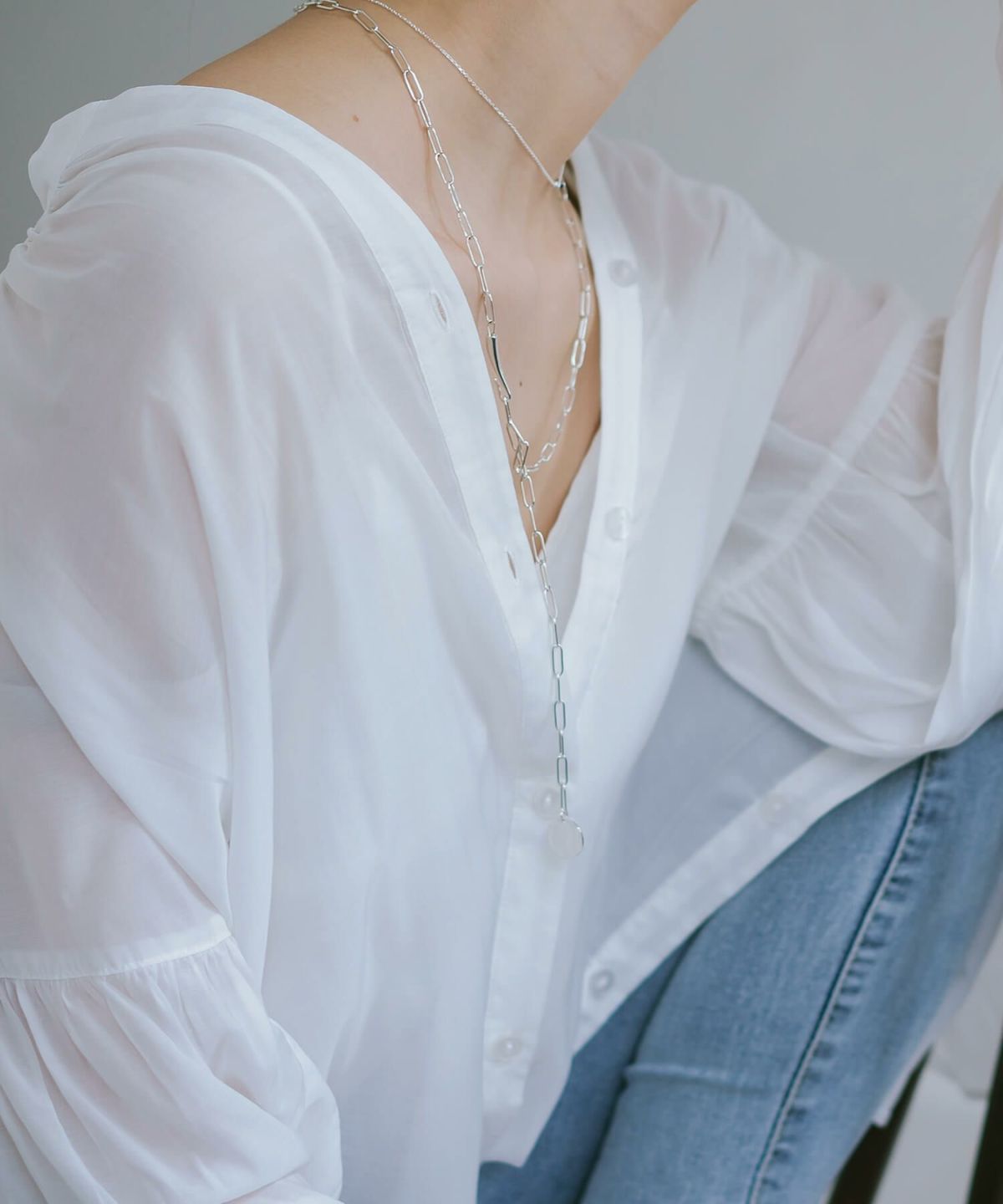 コインネックレス 無地 コイン ロング ネックレス レディース シンプル シルバー ネックレス 【Novac ノバック】 ペタル 丸 ラウンド サークル 金属アレルギー対応 シルバー925 silver925 たたき 小豆チェーン 長さ70cm+ 5cm おしゃれ 大人 可愛い ブランド