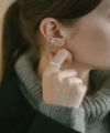 【訳ありアウトレット品】★通常価格→アウトレット価格 ピンキーリング イヤーカフ 大ぶり レディース シンプル シルバー925 イヤカフ イヤーカフス ノンホールピアス ピアリング 【XIRA エクシラ】 18k ゴールド仕上げ イヤリング Silver925 金属アレルギー対応 片耳用