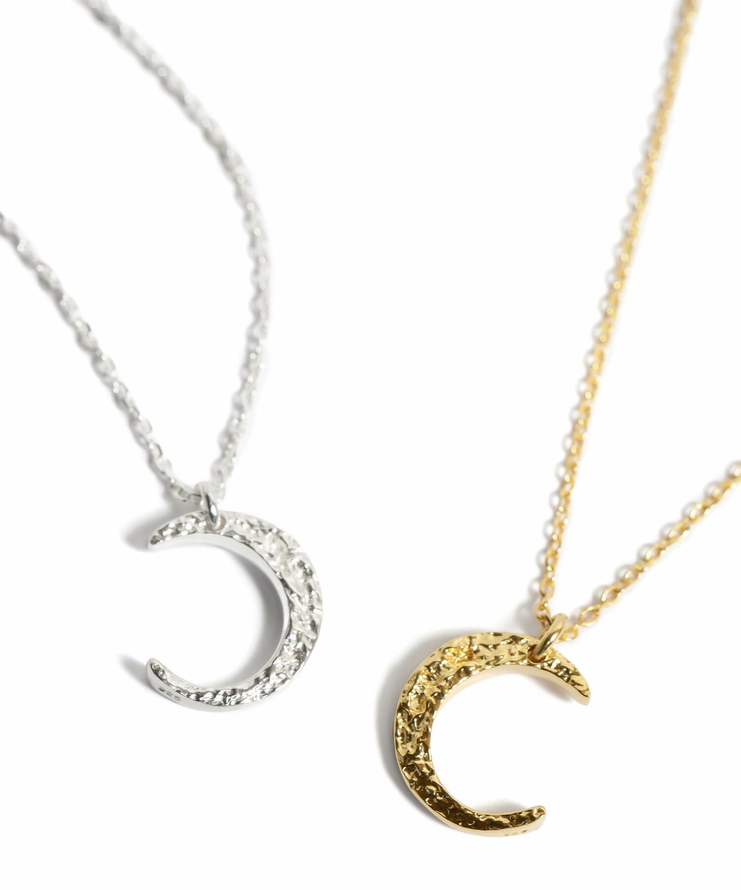 【訳ありアウトレット品】★通常価格→アウトレット価格 三日月 月 ネックレス レディース シンプル シルバー ネックレス 【Luneve ルネーブ】 クレセント ムーン 金属アレルギー対応 シルバー925 silver925 たたき 小豆チェーン 長さ48cm 51cm おしゃれ 大人 可愛い