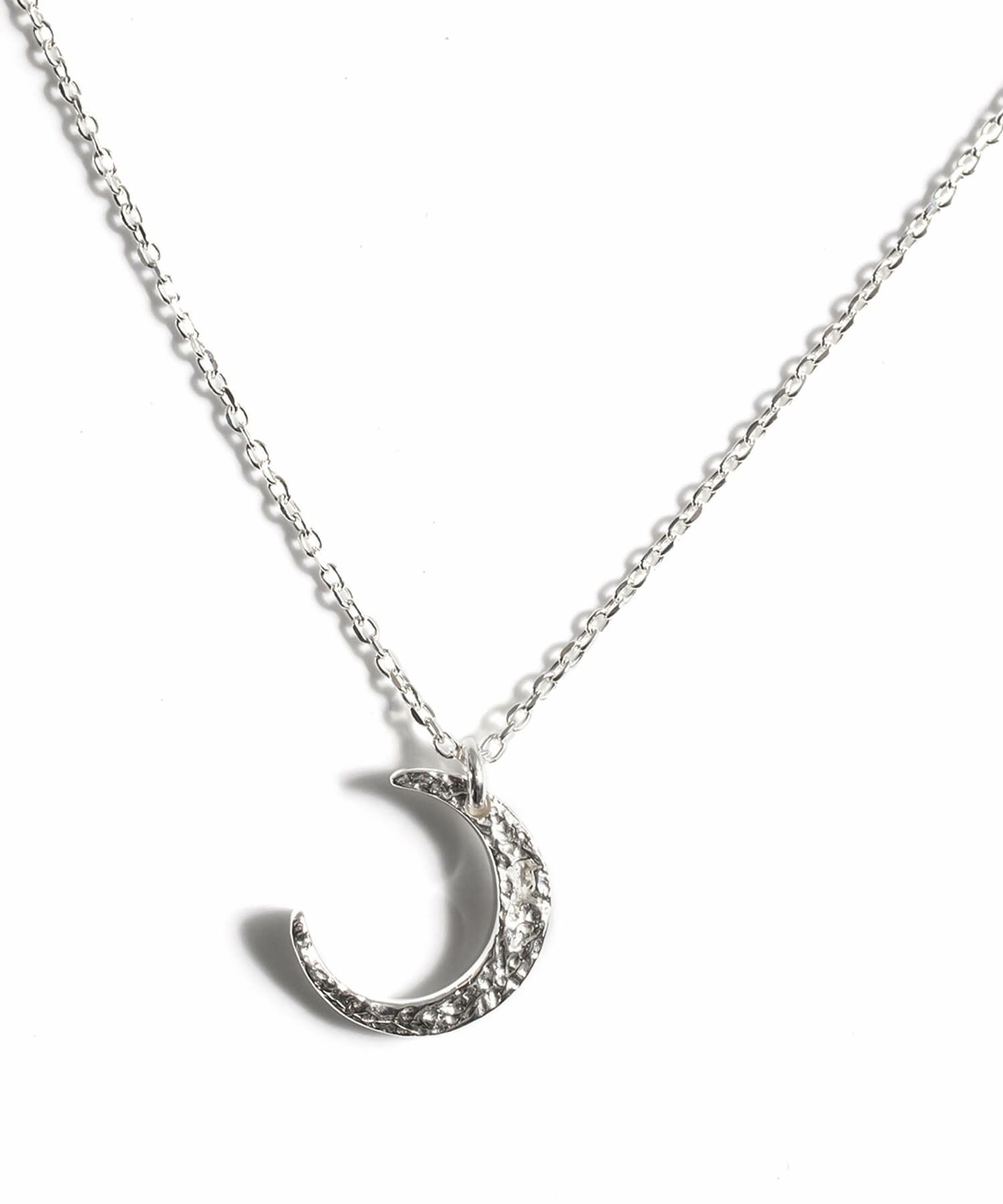 【訳ありアウトレット品】★通常価格→アウトレット価格 三日月 月 ネックレス レディース シンプル シルバー ネックレス 【Luneve ルネーブ】 クレセント ムーン 金属アレルギー対応 シルバー925 silver925 たたき 小豆チェーン 長さ48cm 51cm おしゃれ 大人 可愛い