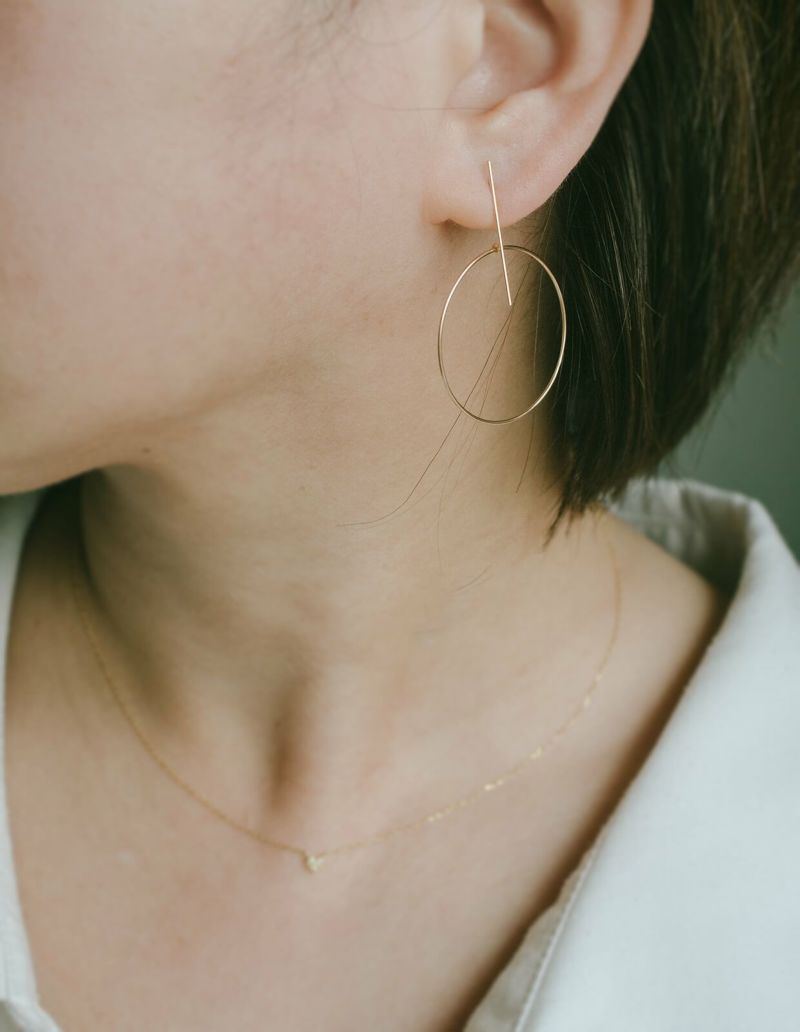 K10 Gold Delicate Hoop Earrings ORCUS K10 -オルクス- | Ops.(オプス