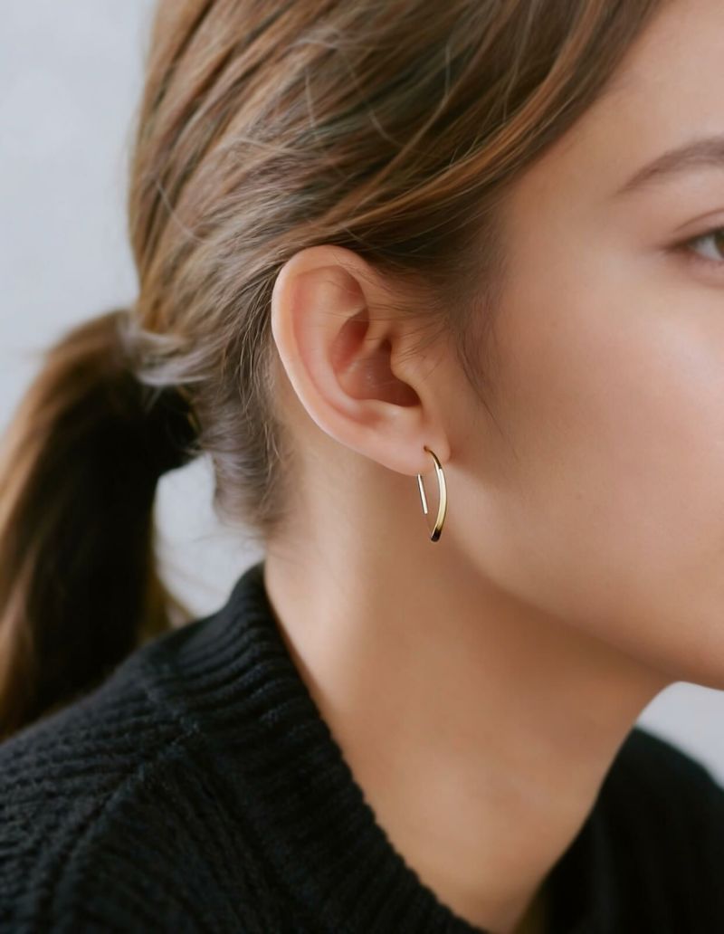 18k ピアス フープ 揺れる 18金 ピアス k18 ピアス 金属アレルギー 対応 レディース ジュエリー アクセサリー フープピアス フックピアス 小さめ 小ぶり 華奢 おしゃれ 人気 ピアス18k 金属アレルギー 華奢 プレゼント