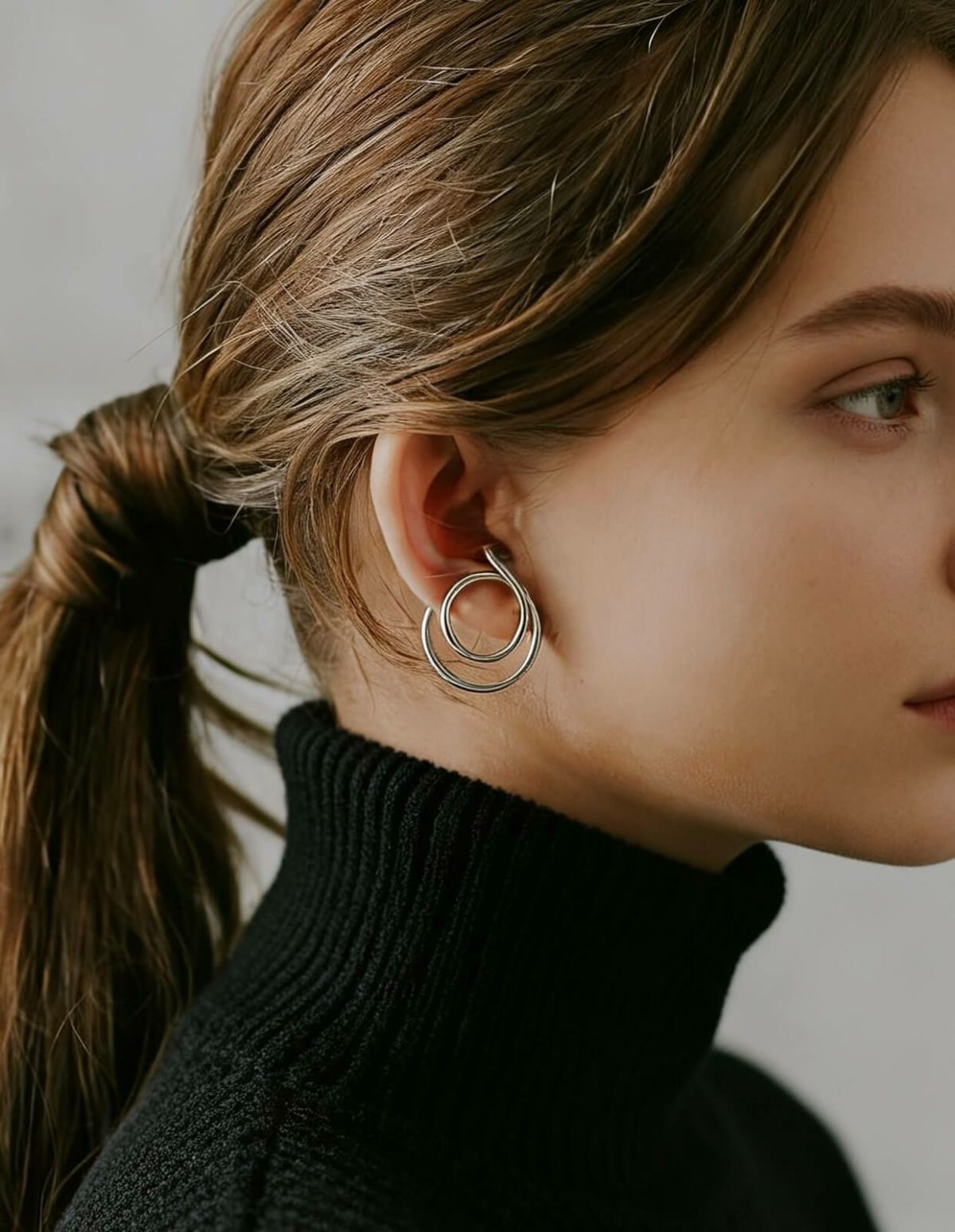 イヤーカフ シンプル レディース シルバー925 ノンホールピアス ピアリング 大ぶり 18k ゴールド仕上げ イヤリング Silver925 金属アレルギー対応 片耳用 フック ピアス カジュアル フォーマル おしゃれ 金属アレルギー SV925 ピアス プレゼント ピヤス イヤカフ ピアリング