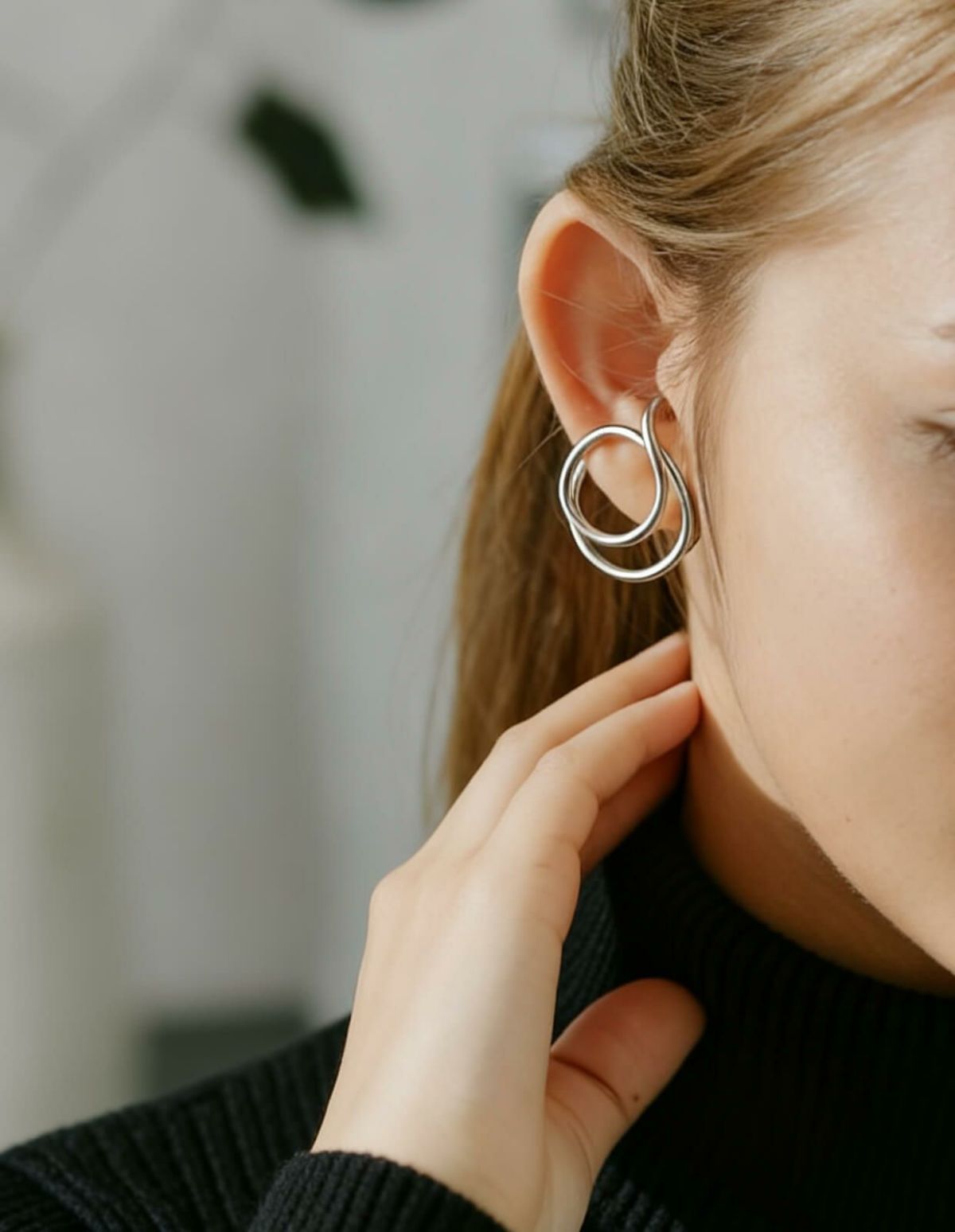 イヤーカフ シンプル レディース シルバー925 ノンホールピアス ピアリング 大ぶり 18k ゴールド仕上げ イヤリング Silver925 金属アレルギー対応 片耳用 フック ピアス カジュアル フォーマル おしゃれ 金属アレルギー SV925 ピアス プレゼント ピヤス イヤカフ ピアリング