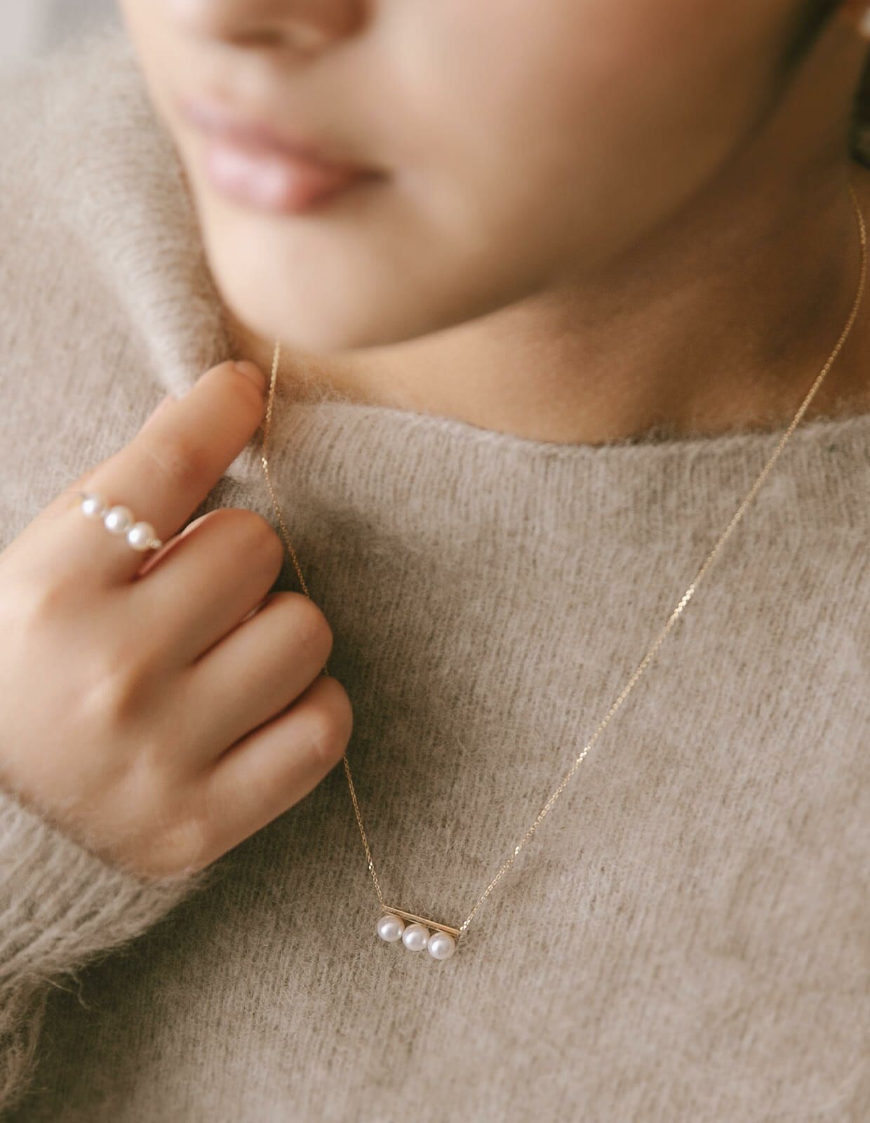 K10 Pearl Bar Necklace Akkord エコート Ops オプス 公式ストア