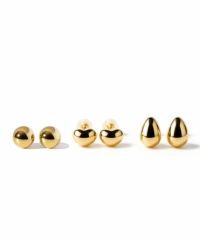 k18 ピアス 金属アレルギー 華奢 ピヤス 大人可愛い 人気 ゴールド Gold 小ぶり 18k ピアス つけっぱなし 小さめ 18金 金属アレルギー 対応 レディース ジュエリー アクセサリー カジュアル おしゃれ シンプル ぷっくり エッグモチーフ 楕円 たまご型