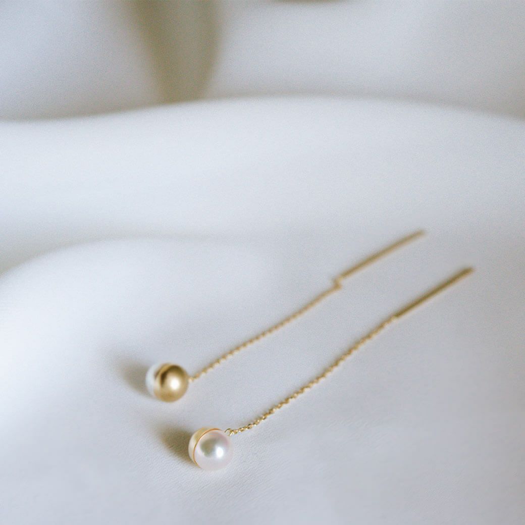 送料無料 ギフトラッピングあり 金属アレルギー 華奢 ピヤス 大人可愛い 人気 ゴールド Gold 小ぶり 18k チェーン ピアス 揺れる パール 18金 金属アレルギー 対応 アコヤパール パールピアス 18金 レディース ジュエリー アクセサリー プレゼント アメリカンピアス k18 シンプル