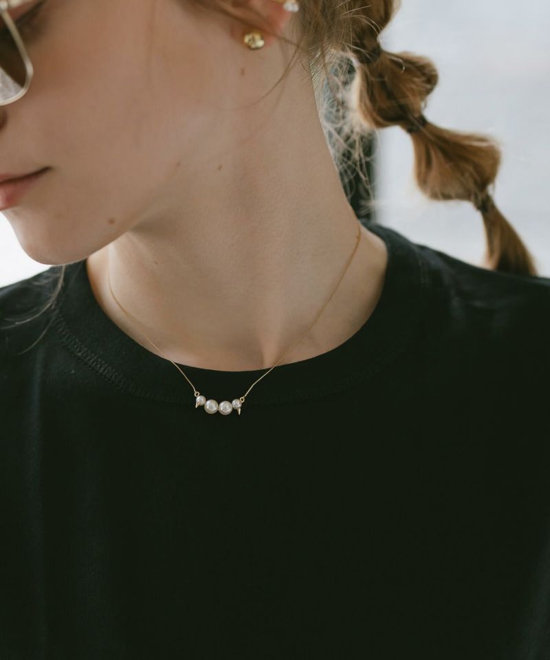 10K10金 アコヤ 真珠 パール 丸 サークル 長さ45cm 50cm 大人 可愛い おしゃれ ゴールド ネックレス レディース シンプル K10 アコヤパール あこや真珠