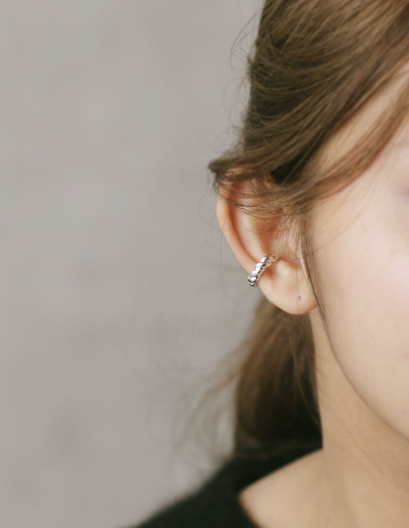 _Fot plate earring S _ twist イヤーカフ - その他