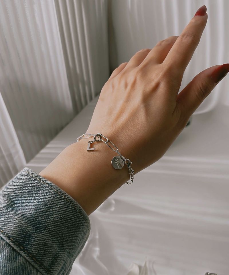 金属アレルギー対応 シルバー925 ゴールド ブレスレット レディース チェーン 【Ronoel ロノエル】 18K仕上げ チェーンブレスレット 鎖 留め具 シルバー925 太め 大ぶり ざっくり バングル 金属アレルギー対応 おしゃれ