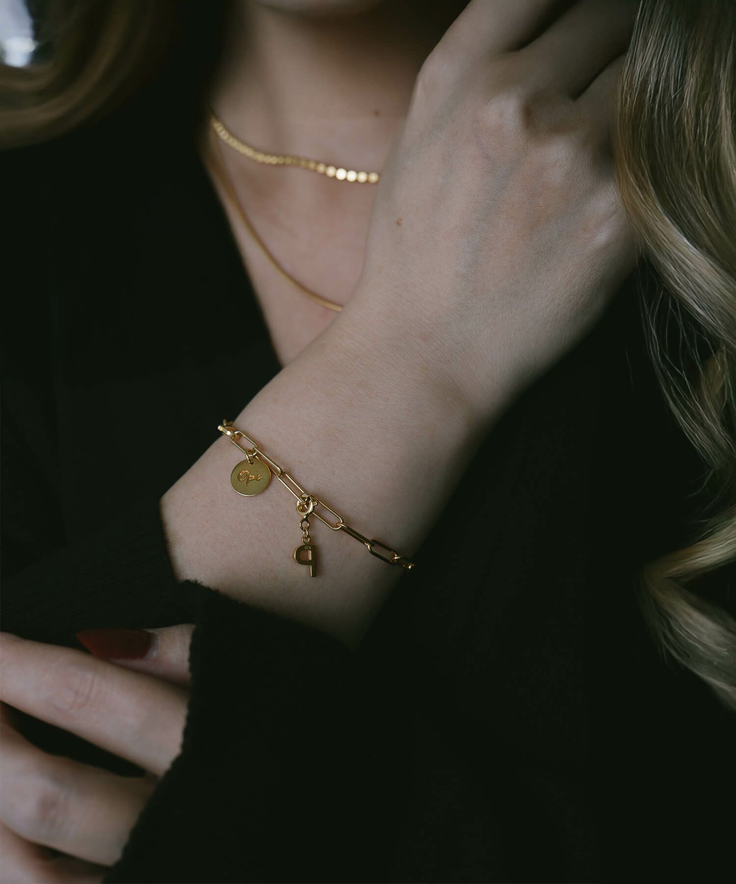 金属アレルギー対応 シルバー925 ゴールド ブレスレット レディース チェーン 【Ronoel ロノエル】 18K仕上げ チェーンブレスレット 鎖 留め具 シルバー925 太め 大ぶり ざっくり バングル 金属アレルギー対応 おしゃれ