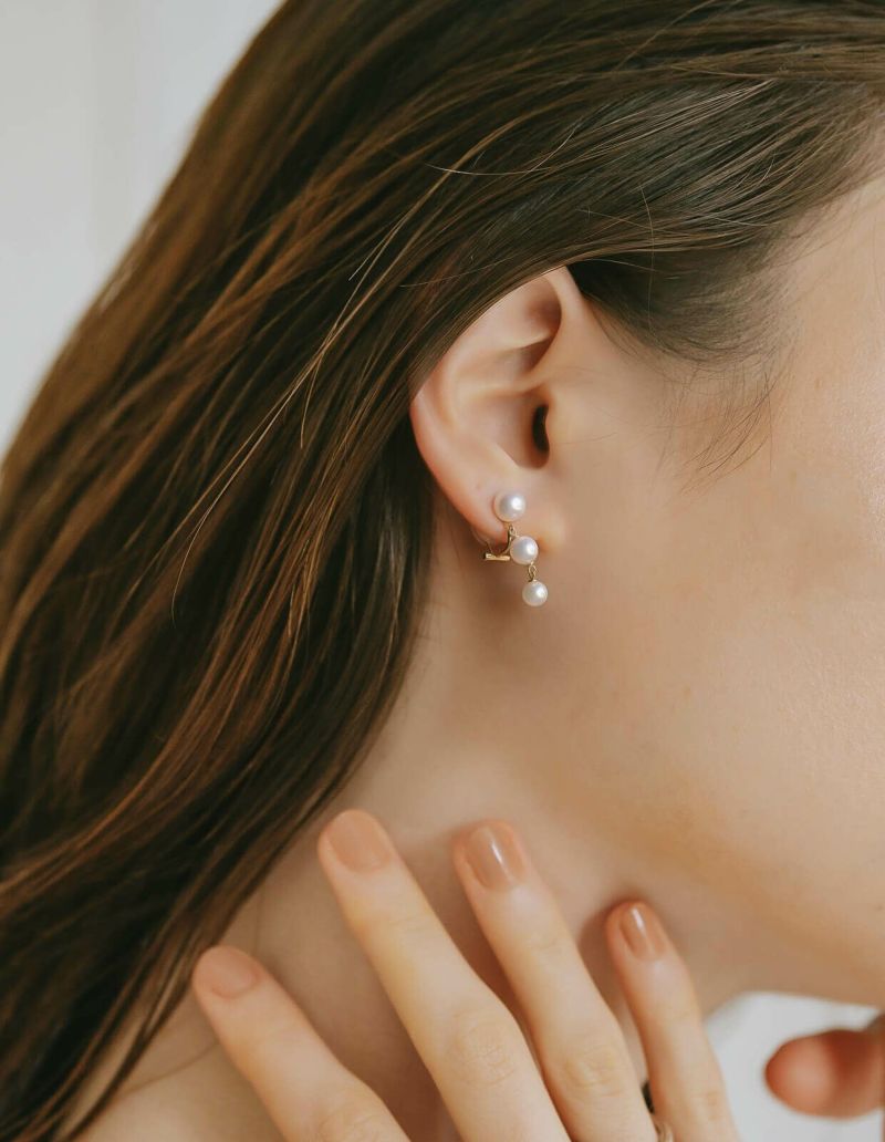 K10 Triple Pearl Earring TRESHE -トリシェ- | Ops.(オプス)公式ストア