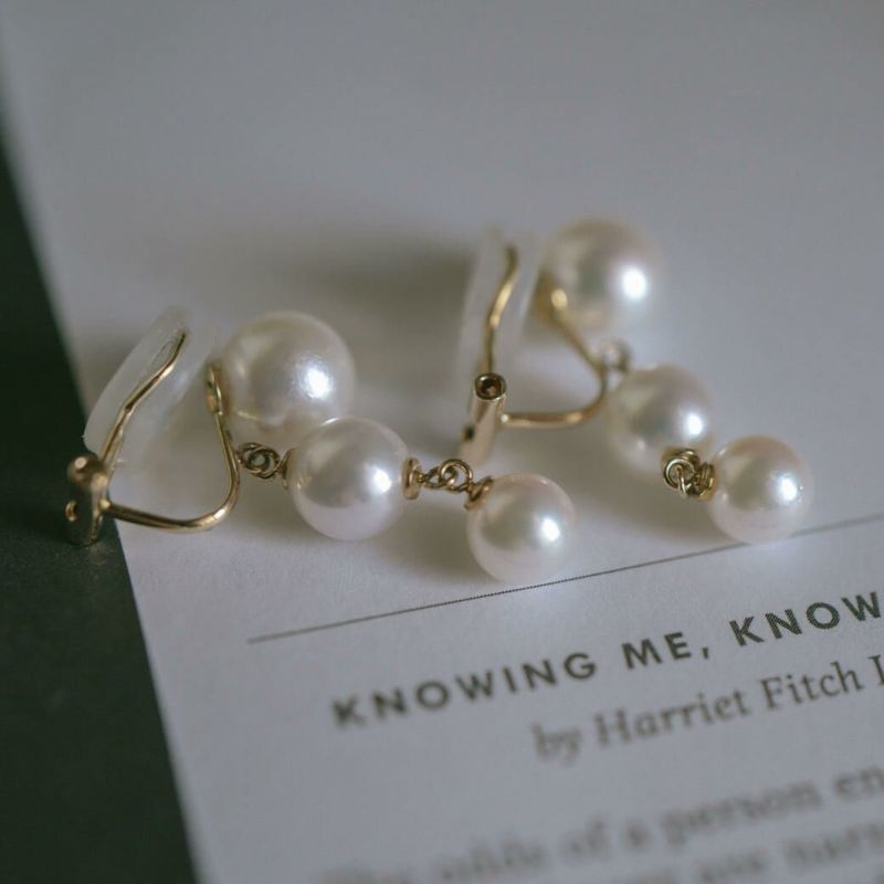 K10 Triple Pearl Earring TRESHE -トリシェ- | Ops.(オプス)公式ストア