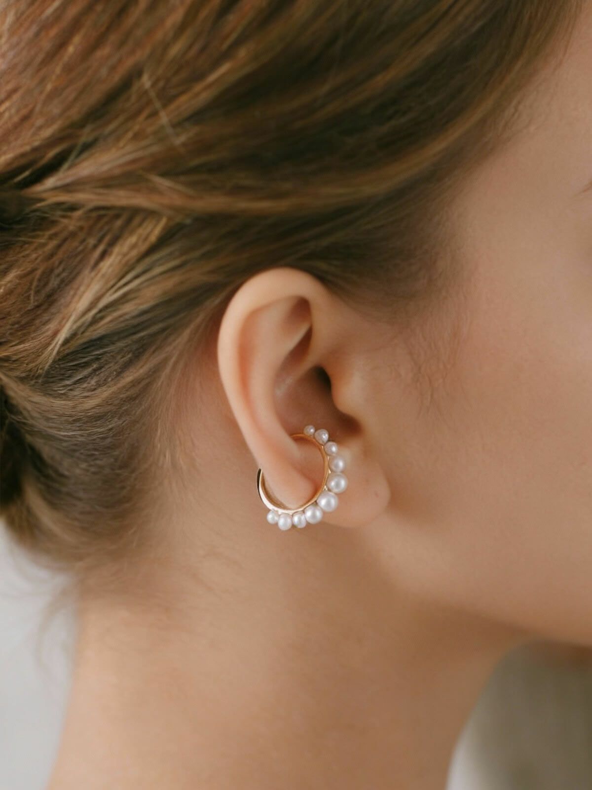 K10 10金 ピアス プレゼント イヤカフ ピアリング 卒業式 入学式 アクセサリー パール イヤリング １０金 10K イヤーカフ シンプル 真珠 レディース イヤカフ K10 パール 淡水真珠  ゴールド イヤリング カジュアル フォーマル おしゃれ