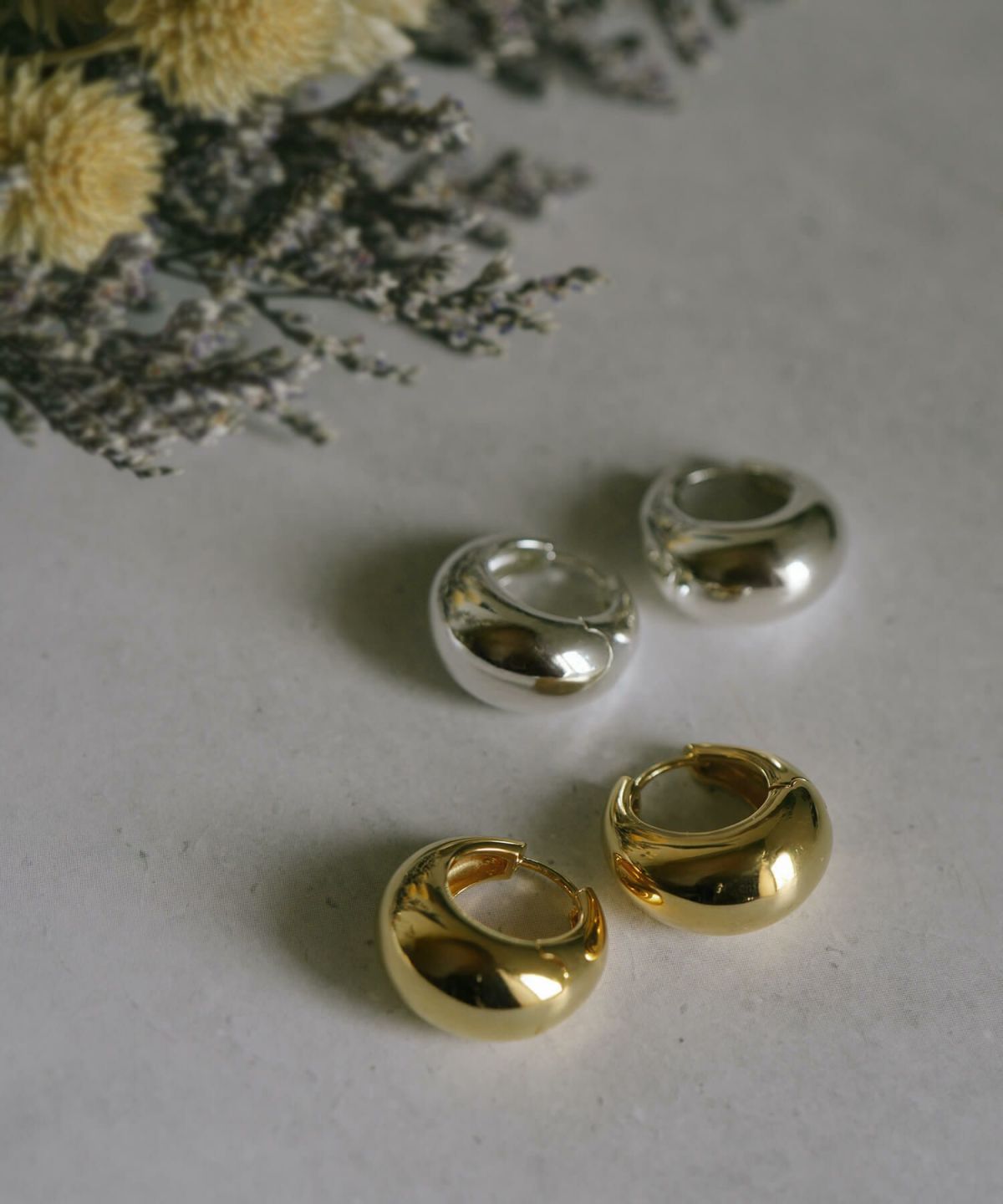 フープピアス 大ぶり　シルバー925 レディース シンプル ブランド