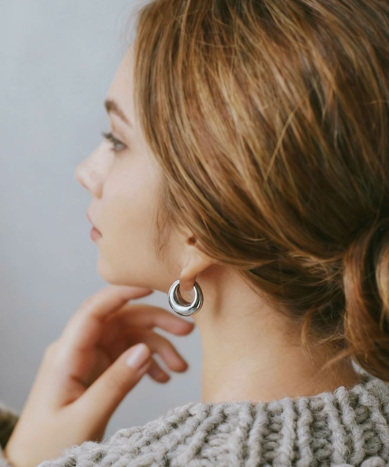 Silver925 Plump Hoop Earrings CAPALLE -カパレ- | Ops.(オプス)公式