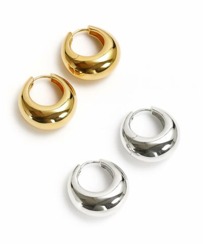 フープピアス 大ぶり　シルバー925 レディース シンプル ブランド